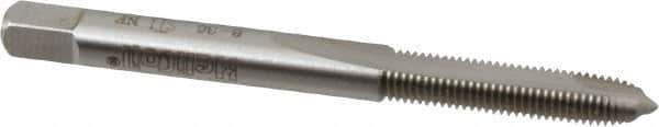 Heli-Coil - #8-36 UNF, H1, 2 Flutes, Plug Chamfer, Bright Finish, High Speed Steel Spiral Point STI Tap - 2-3/8" OAL, 0.22" Shank Diam, 15/16" Thread Length, 9/32" Square Length, 0.165" Square Size, 3B Class of Fit - Exact Tool & Supply