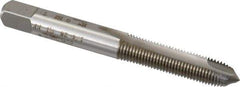 Heli-Coil - 1/4-28 UNF, H2, 2 Flutes, Plug Chamfer, Bright Finish, High Speed Steel Spiral Point STI Tap - 2-23/32" OAL, 0.318" Shank Diam, 1-1/8" Thread Length, 3/8" Square Length, 0.238" Square Size, 3B Class of Fit - Exact Tool & Supply