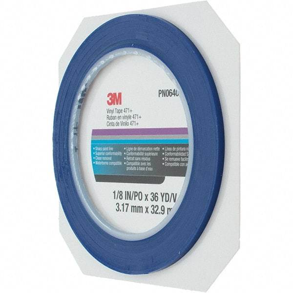 3M - 1/8" Wide Masking & Painters Tape - 5.3 mil Thick - Exact Tool & Supply