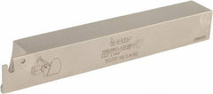 Iscar - External Thread, 0.5906" Max Depth of Cut, 1.4mm Min Groove Width, 140mm OAL, Right Hand Indexable Grooving Cutoff Toolholder - 3/4" Shank Height x 3/4" Shank Width, TAG Insert Style, TGT Toolholder Style, Series Tang-Grip - Exact Tool & Supply