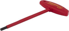 Wiha - 5mm Hex, T-Handle, Insulated Hex Key - 182mm OAL, Chrome Vanadium Molybdenum, Metric System of Measurement - Exact Tool & Supply