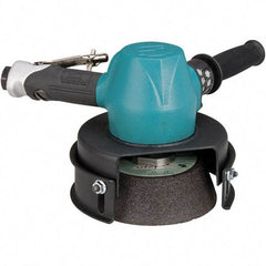 Dynabrade - 6" Wheel Diam, 6,000 RPM, Pneumatic Angle & Disc Grinder - 5/8-11 Spindle, 80 CFM, Rear Exhaust - Exact Tool & Supply