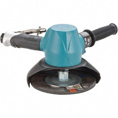Dynabrade - 7" Wheel Diam, 7,200 RPM, Pneumatic Angle & Disc Grinder - 5/8-11 Spindle, 87 CFM, Rear Exhaust - Exact Tool & Supply