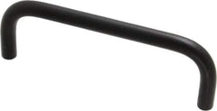 Electro Hardware - 10-32 Internal Thread, 5/16" Handle Diam, Black Anodized Aluminum Drawer Pull - 4" Center to Center - Exact Tool & Supply