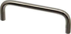 Electro Hardware - 10-32 Internal Thread, 5/16" Handle Diam, Nickel Plated Brass Drawer Pull - 4" Center to Center - Exact Tool & Supply