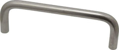 Electro Hardware - 10-32 Internal Thread, 5/16" Handle Diam, Passivated Stainless Steel Drawer Pull - 4" Center to Center - Exact Tool & Supply