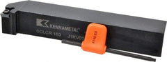 Kennametal - SCLC, Right Hand Cut, 5° Lead Angle, 1" Shank Height x 1" Shank Width, Neutral Rake Indexable Turning Toolholder - 6" OAL, CC..32.5. Insert Compatibility, Series Screw-On - Exact Tool & Supply