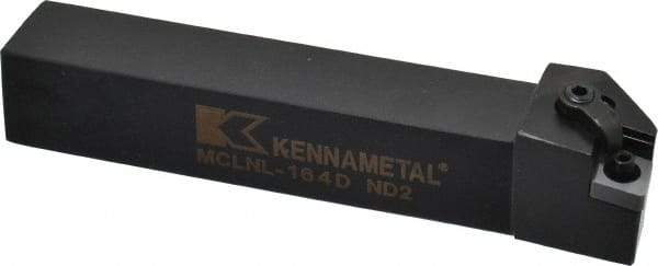 Kennametal - MCLN, Left Hand Cut, 5° Lead Angle, 1" Shank Height x 1" Shank Width, Negative Rake Indexable Turning Toolholder - 6" OAL, CN..43. Insert Compatibility, Series Kenloc - Exact Tool & Supply