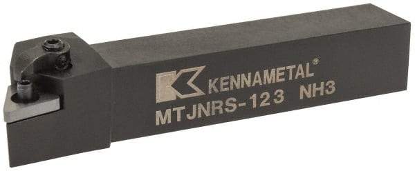 Kennametal - MTJN, Right Hand Cut, 3° Lead Angle, 3/4" Shank Height x 3/4" Shank Width, Negative Rake Indexable Turning Toolholder - 4-1/2" OAL, TN..33. Insert Compatibility, Series Kenloc - Exact Tool & Supply