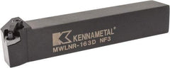 Kennametal - MWLN, Right Hand Cut, 5° Lead Angle, 1" Shank Height x 1" Shank Width, Negative Rake Indexable Turning Toolholder - 6" OAL, WN..33. Insert Compatibility, Series Kenloc - Exact Tool & Supply