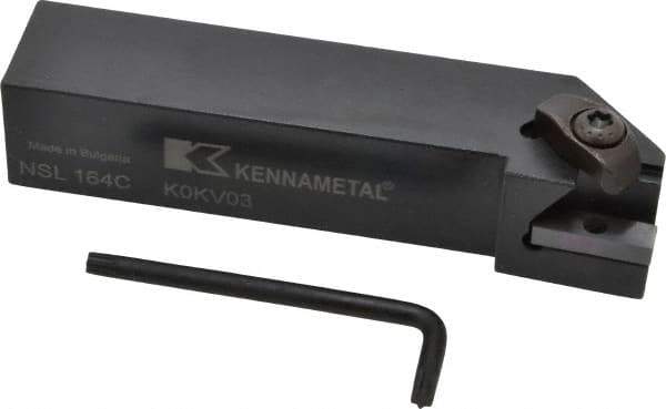 Kennametal - External Thread, Left Hand Cut, 25.4mm Shank Width x 25.4mm Shank Height Indexable Threading Toolholder - 127mm OAL, N.4L Insert Compatibility, NS Toolholder, Series Top Notch - Exact Tool & Supply