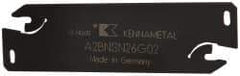 Kennametal - 1.0236" Blade Height, 0.0709" Blade Width, 3.5433" OAL, Neutral Cut, Double End Indexable Cut-Off Blade - 25mm Max Depth of Cut, A2BNSN Blade, A2 Cut-Off Series - Exact Tool & Supply