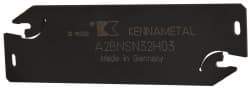 Kennametal - 1.2598" Blade Height, 0.0945" Blade Width, 3-15/16" OAL, Neutral Cut, Double End Indexable Cut-Off Blade - 50mm Max Depth of Cut, A2BNSN Blade, A2 Cut-Off Series - Exact Tool & Supply