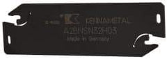 Kennametal - 1.2598" Blade Height, 0.0945" Blade Width, 3-15/16" OAL, Neutral Cut, Double End Indexable Cut-Off Blade - 50mm Max Depth of Cut, A2BNSN Blade, A2 Cut-Off Series - Exact Tool & Supply