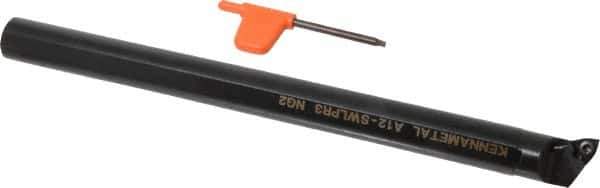 Kennametal - 23.62mm Min Bore Diam, 254mm OAL, 3/4" Shank Diam, A-SWLP Indexable Boring Bar - WP.. Insert, Screw Holding Method - Exact Tool & Supply