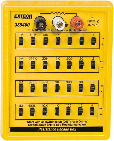 Extech - 1 to 110 k Ohm, Earth Ground Resistance Tester - No Batteries Required, 1 to 110 Resolution - Exact Tool & Supply