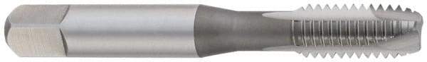 OSG - 7/16-14 UNC, 3 Flute, Bright Finish, High Speed Steel Spiral Point Tap - Plug Chamfer, Right Hand Thread, 3-5/32" OAL, 1-7/16" Thread Length, 0.323" Shank Diam - Exact Tool & Supply