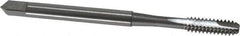 OSG - #6-32 UNC, 2 Flute, Bright Finish, High Speed Steel Spiral Point Tap - Bottoming Chamfer, Right Hand Thread, 2" OAL, 11/16" Thread Length, 0.141" Shank Diam, 3B Class of Fit, Series 105B - Exact Tool & Supply