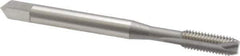OSG - #10-32 UNF, 2 Flute, Bright Finish, High Speed Steel Spiral Point Tap - Bottoming Chamfer, Right Hand Thread, 2-3/8" OAL, 7/8" Thread Length, 0.194" Shank Diam, 3B Class of Fit, Series 105B - Exact Tool & Supply