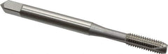 OSG - #10-32 UNF, 2 Flute, Bright Finish, High Speed Steel Spiral Point Tap - Bottoming Chamfer, Right Hand Thread, 2-3/8" OAL, 7/8" Thread Length, 0.194" Shank Diam, 2B Class of Fit, Series 105B - Exact Tool & Supply