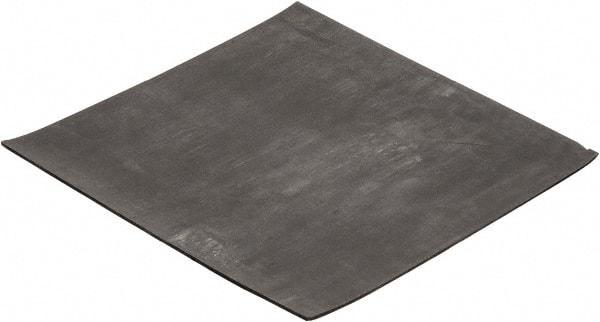 Made in USA - 12" Long, 12" Wide, 1/8" Thick, Neoprene Rubber Foam Sheet - 65 to 75 Durometer, Black, -40 to 225°F, 2,500 psi Tensile Strength, Plain Backing, Stock Length - Exact Tool & Supply