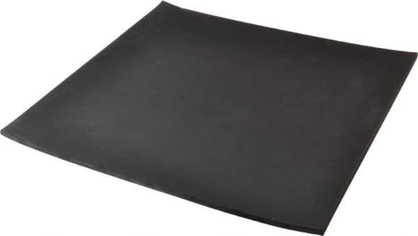 Made in USA - 12" Long, 12" Wide, 1/4" Thick, Neoprene Rubber Foam Sheet - 65 to 75 Durometer, Black, -40 to 225°F, 2,500 psi Tensile Strength, Plain Backing, Stock Length - Exact Tool & Supply