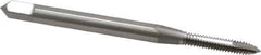 OSG - #3-48 UNC, 2 Flute, Bright Finish, High Speed Steel Spiral Point Tap - Plug Chamfer, Right Hand Thread, 1-13/16" OAL, 1/2" Thread Length, 0.141" Shank Diam, Series 105 - Exact Tool & Supply
