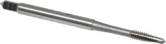 OSG - #5-40 UNC, 2 Flute, Bright Finish, High Speed Steel Spiral Point Tap - Plug Chamfer, Right Hand Thread, 1-15/16" OAL, 5/8" Thread Length, 0.141" Shank Diam, Series 105 - Exact Tool & Supply
