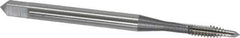 OSG - #4-40 UNC, 2 Flute, Bright Finish, High Speed Steel Spiral Point Tap - Plug Chamfer, Right Hand Thread, 1-7/8" OAL, 9/16" Thread Length, 0.141" Shank Diam, Series 105 - Exact Tool & Supply