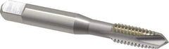 OSG - 3/8-16 UNC, 3 Flute, Bright Finish, High Speed Steel Spiral Point Tap - Plug Chamfer, Right Hand Thread, 2-15/16" OAL, 1-1/4" Thread Length, 0.381" Shank Diam, Series 105 - Exact Tool & Supply