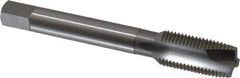 OSG - 1/2-20 UNF, 3 Flute, Bright Finish, High Speed Steel Spiral Point Tap - Plug Chamfer, Right Hand Thread, 3-3/8" OAL, 1-21/32" Thread Length, 0.367" Shank Diam, Series 105 - Exact Tool & Supply