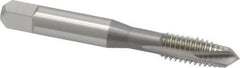 OSG - 3/8-16 UNC, 3 Flute, Bright Finish, High Speed Steel Spiral Point Tap - Plug Chamfer, Right Hand Thread, 2-15/16" OAL, 1-1/4" Thread Length, 0.381" Shank Diam, Series 105 - Exact Tool & Supply