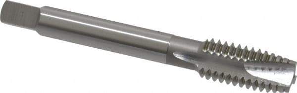 OSG - 7/16-14 UNC, 3 Flute, Bright Finish, High Speed Steel Spiral Point Tap - Plug Chamfer, Right Hand Thread, 3-5/32" OAL, 1-7/16" Thread Length, 0.323" Shank Diam, Series 105 - Exact Tool & Supply