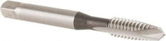 OSG - 1/4-20 UNC, 2 Flute, Bright Finish, High Speed Steel Spiral Point Tap - Plug Chamfer, Right Hand Thread, 2-1/2" OAL, 1" Thread Length, 0.255" Shank Diam, 3B Class of Fit, Series 105 - Exact Tool & Supply