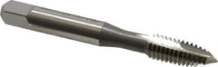 OSG - 5/16-18 UNC, 2 Flute, Bright Finish, High Speed Steel Spiral Point Tap - Plug Chamfer, Right Hand Thread, 2-23/32" OAL, 1-1/8" Thread Length, 0.318" Shank Diam, 3B Class of Fit, Series 105 - Exact Tool & Supply