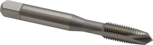 OSG - 5/16-24 UNF, 2 Flute, Bright Finish, High Speed Steel Spiral Point Tap - Plug Chamfer, Right Hand Thread, 2-23/32" OAL, 1-1/8" Thread Length, 0.318" Shank Diam, 3B Class of Fit, Series 105 - Exact Tool & Supply