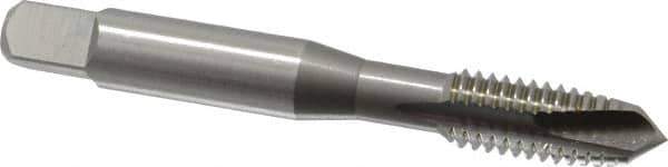 OSG - 3/8-16 UNC, 3 Flute, Bright Finish, High Speed Steel Spiral Point Tap - Plug Chamfer, Right Hand Thread, 2-15/16" OAL, 1-1/4" Thread Length, 0.381" Shank Diam, 3B Class of Fit, Series 105 - Exact Tool & Supply