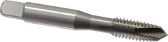 OSG - 3/8-16 UNC, 3 Flute, Bright Finish, High Speed Steel Spiral Point Tap - Plug Chamfer, Right Hand Thread, 2-15/16" OAL, 1-1/4" Thread Length, 0.381" Shank Diam, 3B Class of Fit, Series 105 - Exact Tool & Supply