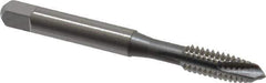 OSG - 1/4-20 UNC, 3 Flute, Bright Finish, High Speed Steel Spiral Point Tap - Plug Chamfer, Right Hand Thread, 2-1/2" OAL, 1" Thread Length, 0.255" Shank Diam, 2B Class of Fit, Series 105 - Exact Tool & Supply