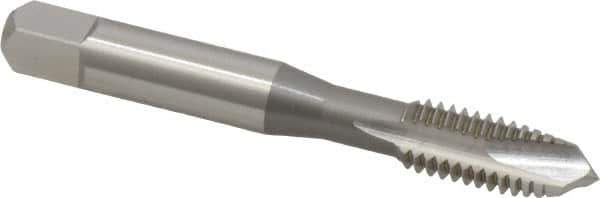 OSG - 3/8-16 UNC, 3 Flute, Bright Finish, High Speed Steel Spiral Point Tap - Plug Chamfer, Right Hand Thread, 2-15/16" OAL, 1-1/4" Thread Length, 0.381" Shank Diam, 2B Class of Fit, Series 105 - Exact Tool & Supply