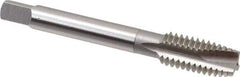 OSG - 7/16-14 UNC, 3 Flute, Bright Finish, High Speed Steel Spiral Point Tap - Plug Chamfer, Right Hand Thread, 3-5/32" OAL, 1-7/16" Thread Length, 0.323" Shank Diam, Series 105 - Exact Tool & Supply