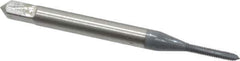 OSG - #0-80 UNF, 2 Flute, elektraLUBE Finish, High Speed Steel Spiral Point Tap - Plug Chamfer, Right Hand Thread, 1-5/8" OAL, 5/16" Thread Length, 2B Class of Fit, Series 105 - Exact Tool & Supply