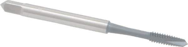 OSG - #4-40 UNC, 2 Flute, elektraLUBE Finish, High Speed Steel Spiral Point Tap - Plug Chamfer, Right Hand Thread, 1-7/8" OAL, 9/16" Thread Length, Series 105 - Exact Tool & Supply