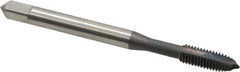 OSG - #10-32 UNF, 2 Flute, elektraLUBE Finish, High Speed Steel Spiral Point Tap - Plug Chamfer, Right Hand Thread, 2-3/8" OAL, 7/8" Thread Length, Series 105 - Exact Tool & Supply