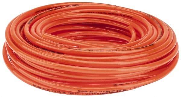 Parker - 1/4" ID x 3/8" OD, 1/16" Wall Thickness, 100' Long, Polyurethane Tube - Orange, 125 Max psi, 90 - 95 Shore A Hardness, -40 to 180°F - Exact Tool & Supply