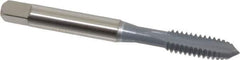 OSG - 1/4-20 UNC, 2 Flute, elektraLUBE Finish, High Speed Steel Spiral Point Tap - Plug Chamfer, Right Hand Thread, 2-1/2" OAL, 1" Thread Length, Series 105 - Exact Tool & Supply