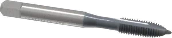 OSG - 1/4-28 UNF, 2 Flute, elektraLUBE Finish, High Speed Steel Spiral Point Tap - Plug Chamfer, Right Hand Thread, 2-1/2" OAL, 1" Thread Length, 2B Class of Fit, Series 105 - Exact Tool & Supply