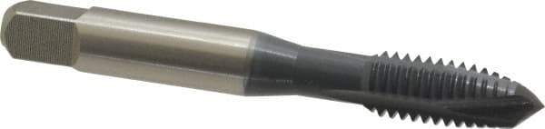 OSG - 3/8-16 UNC, 3 Flute, elektraLUBE Finish, High Speed Steel Spiral Point Tap - Plug Chamfer, Right Hand Thread, 2-15/16" OAL, 1-1/4" Thread Length, 2B Class of Fit, Series 105 - Exact Tool & Supply