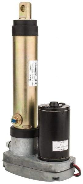 Thomson Industries - 4" Stroke Len, 30% Duty Cycle, 12 Volt, Performance PakLinear Electromechanical Actuator - DC Input, 1.1" per Second, 750 Lb Capacity - Exact Tool & Supply