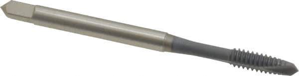 OSG - #6-32 UNC, 2 Flute, elektraLUBE Finish, High Speed Steel Spiral Point Tap - Plug Chamfer, Right Hand Thread, 2" OAL, 11/16" Thread Length - Exact Tool & Supply